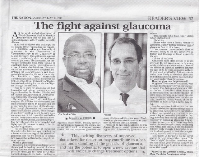The Nation - The fight against glaucoma