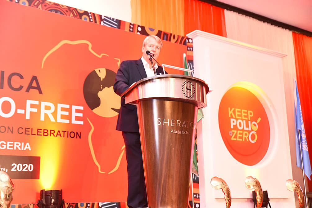 Rotary Awards Sir Offor at Africa Polio Free Certification Celebration